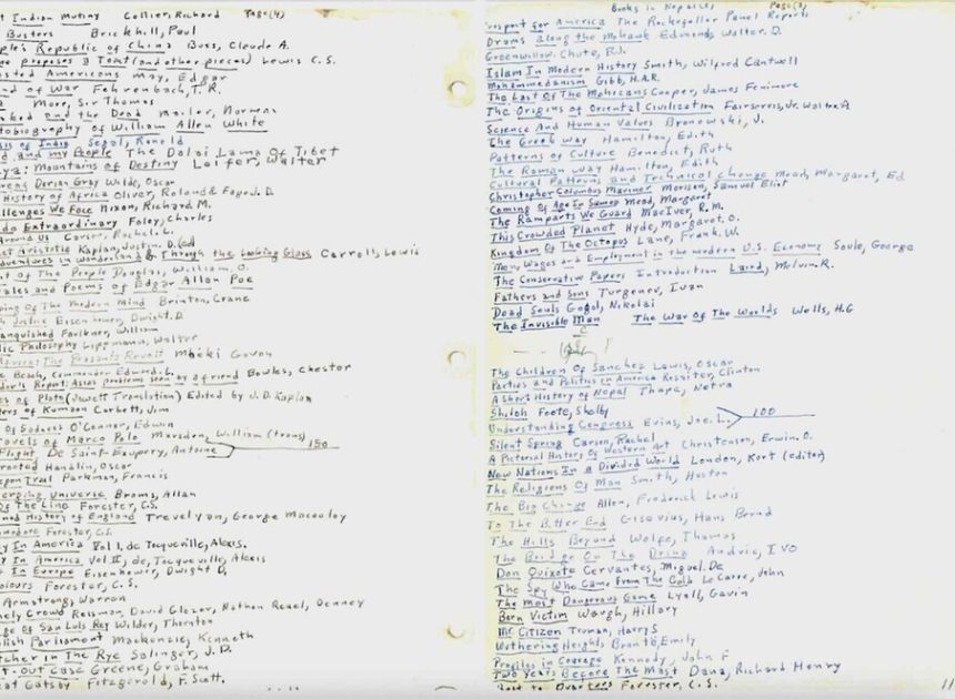 Antes de morir, este hombre dejó una lista de todo lo que había leído en su vida: 3.599 libros de todo tipo que ahora puedes consultar